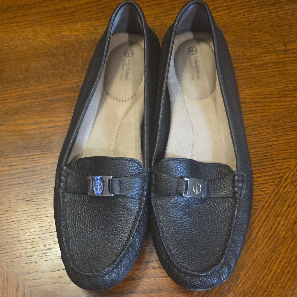 Giani Bernini Black Leather Loafers‎